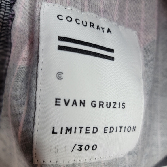 COCURATA Graphic T Evan Gruzis Limited Edition VisionQuest Blue Abstract Stripes - Picture 7 of 9